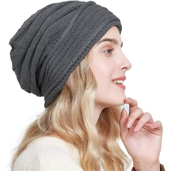 Somaler Knit Slouchy Beanie Hats for Women Oversized Warm Winter Hats Baggy Ski main image 6